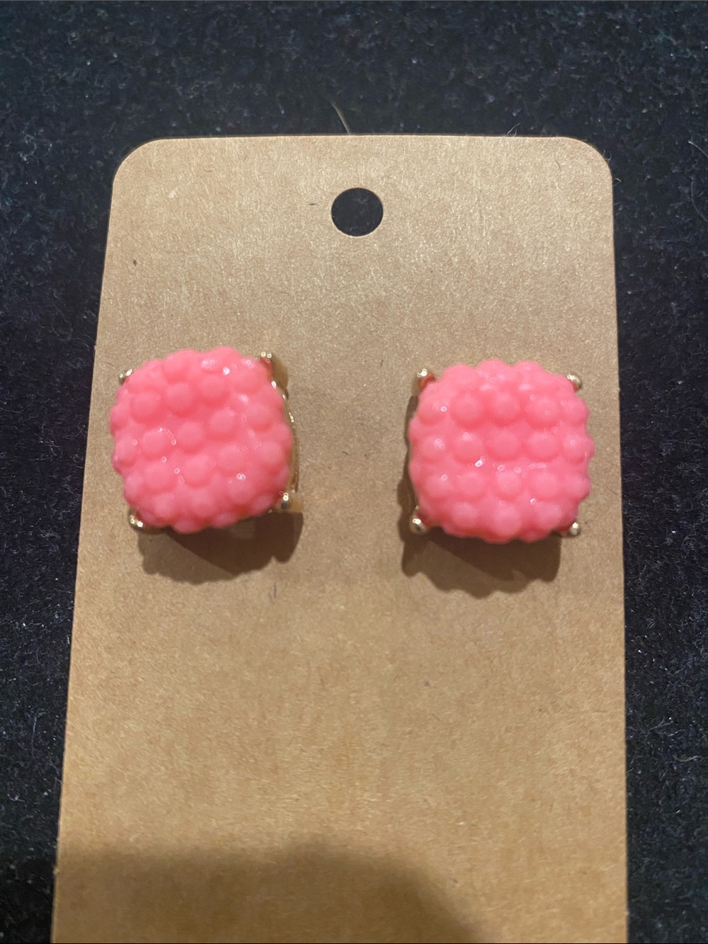 Pink Resin Cluster Stud Earrings - Women Jewelry Earrings
